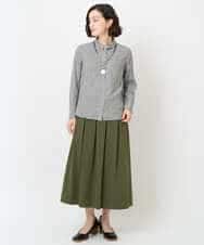 NHHJB82290 GIANNI LO GIUDICE(小さいサイズ)(メゾン ドゥ サンク) [日本製]ナイロンライトクロスストレッチスカート カーキ