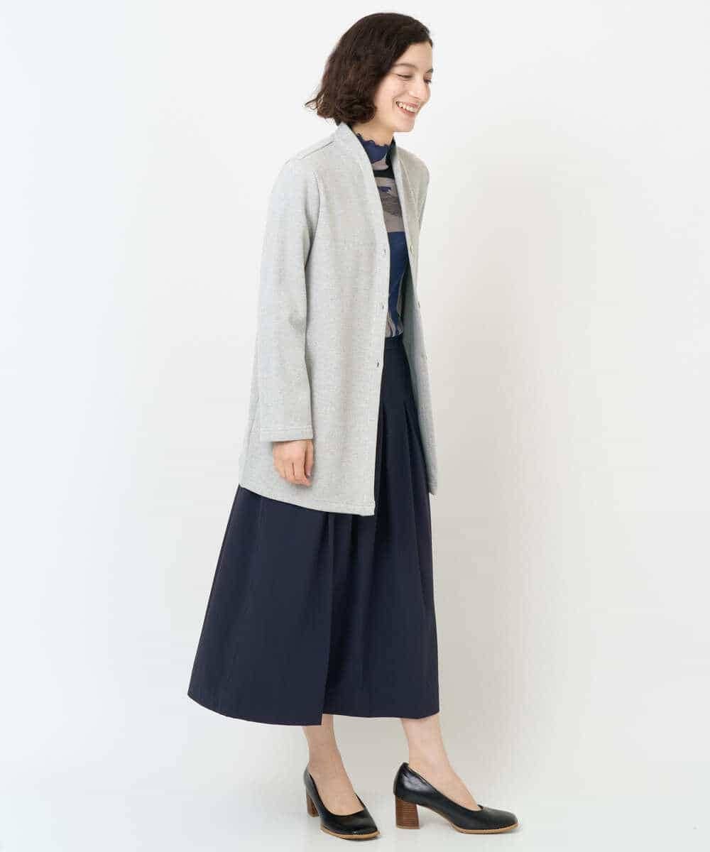 NHHJB82290 GIANNI LO GIUDICE(小さいサイズ)(メゾン ドゥ サンク) [日本製]ナイロンライトクロスストレッチスカート カーキ
