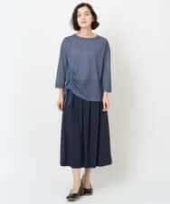 NHHJB82290 GIANNI LO GIUDICE(小さいサイズ)(メゾン ドゥ サンク) [日本製]ナイロンライトクロスストレッチスカート カーキ