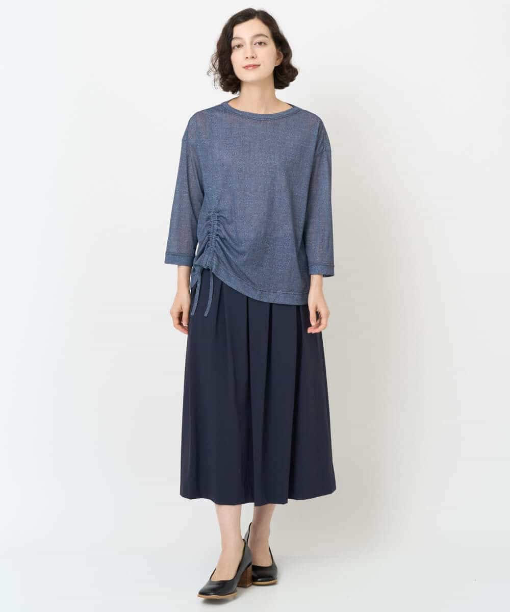 NHHJB82290 GIANNI LO GIUDICE(小さいサイズ)(メゾン ドゥ サンク) [日本製]ナイロンライトクロスストレッチスカート カーキ