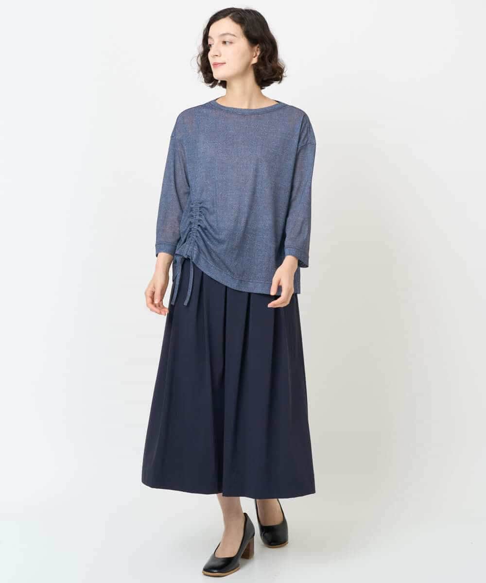 NHHJB82290 GIANNI LO GIUDICE(小さいサイズ)(メゾン ドゥ サンク) [日本製]ナイロンライトクロスストレッチスカート カーキ