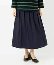 NHHJB82290 GIANNI LO GIUDICE(小さいサイズ)(メゾン ドゥ サンク) [日本製]ナイロンライトクロスストレッチスカート カーキ