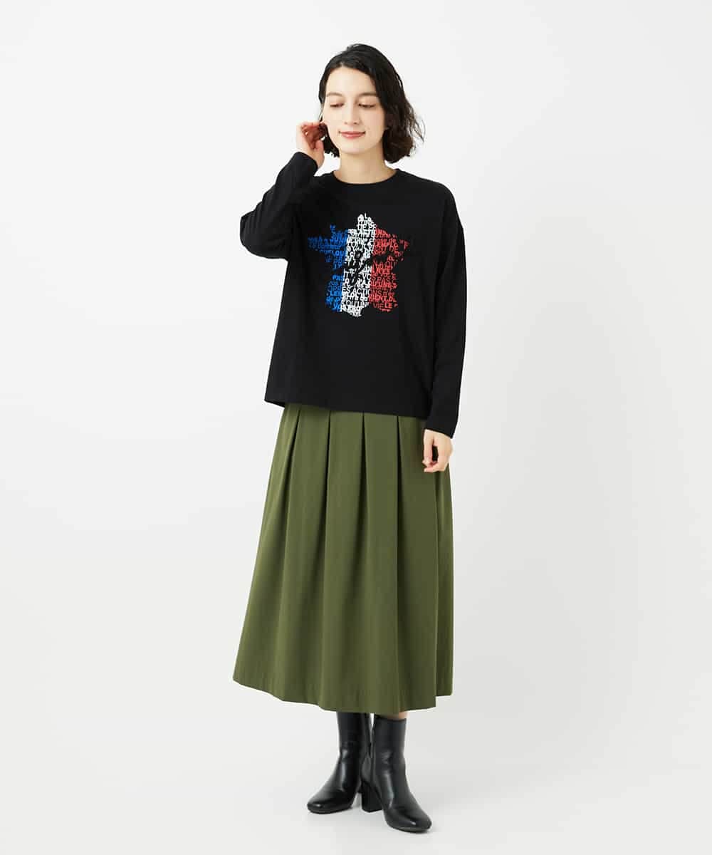 NHHJB82290 GIANNI LO GIUDICE(小さいサイズ)(メゾン ドゥ サンク) [日本製]ナイロンライトクロスストレッチスカート カーキ