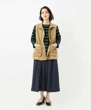 NHHJB82290 GIANNI LO GIUDICE(小さいサイズ)(メゾン ドゥ サンク) [日本製]ナイロンライトクロスストレッチスカート カーキ