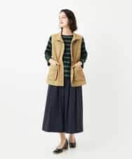 NHHJB82290 GIANNI LO GIUDICE(小さいサイズ)(メゾン ドゥ サンク) [日本製]ナイロンライトクロスストレッチスカート カーキ