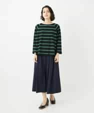 NHHJB82290 GIANNI LO GIUDICE(小さいサイズ)(メゾン ドゥ サンク) [日本製]ナイロンライトクロスストレッチスカート カーキ