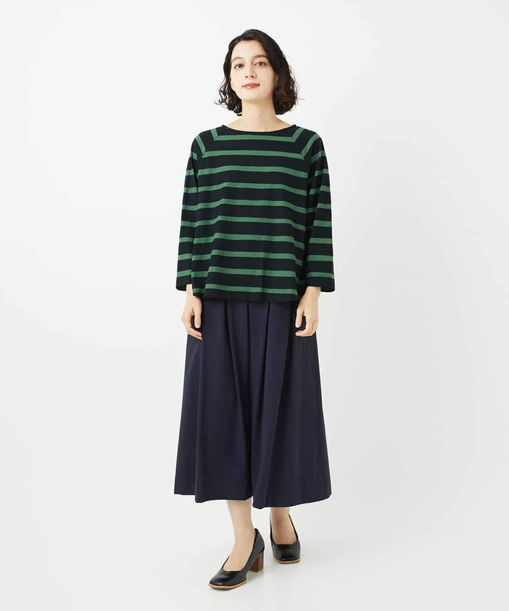 NHHJB82290 GIANNI LO GIUDICE(小さいサイズ)(メゾン ドゥ サンク) [日本製]ナイロンライトクロスストレッチスカート カーキ