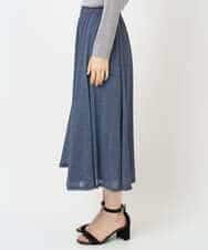 NHHJB83360 GIANNI LO GIUDICE(小さいサイズ)(メゾン ドゥ サンク) [セットアップ対応]デニムライクプリントスカート ネイビー