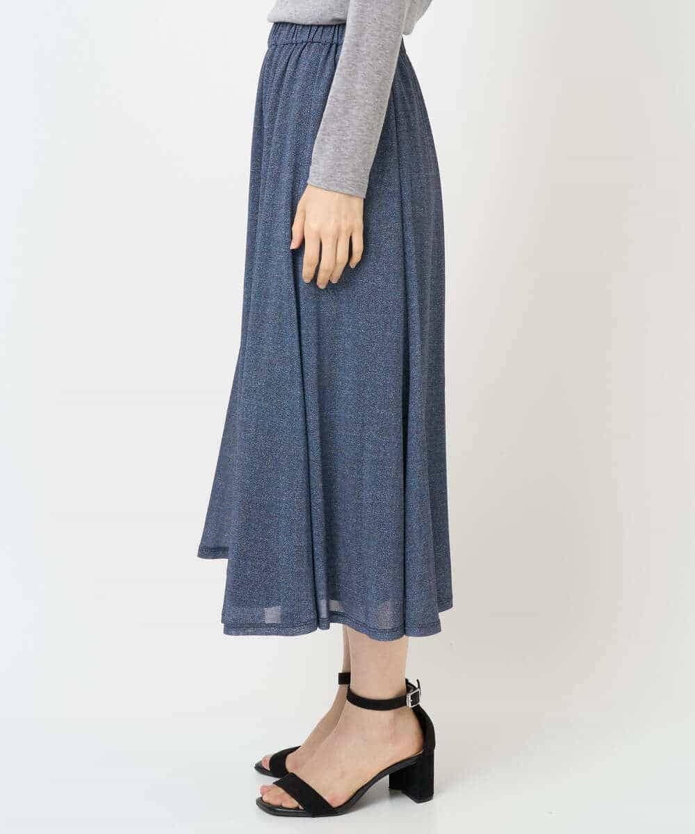 NHHJB83360 GIANNI LO GIUDICE(小さいサイズ)(メゾン ドゥ サンク) [セットアップ対応]デニムライクプリントスカート ネイビー
