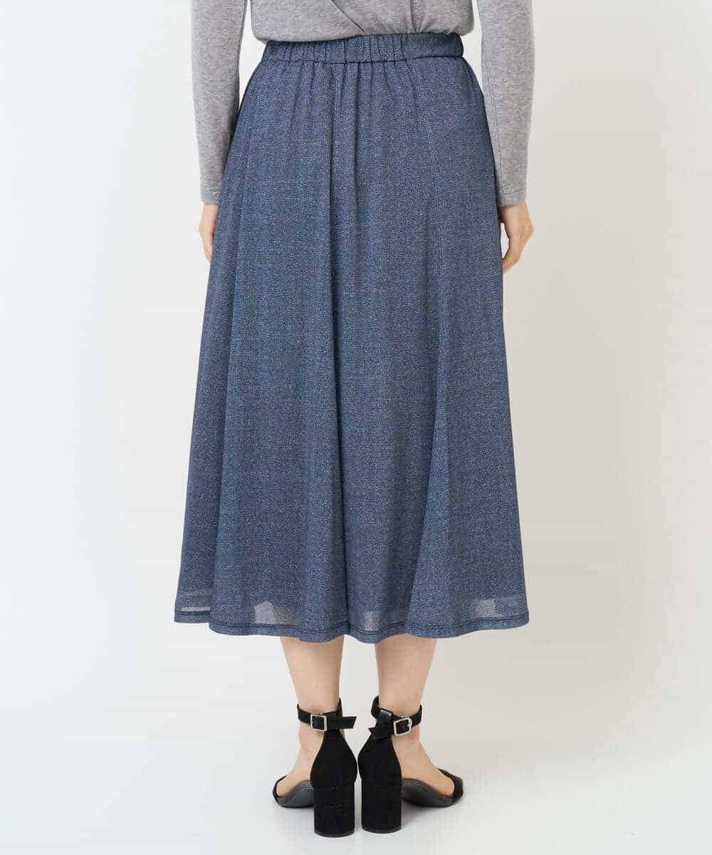 NHHJB83360 GIANNI LO GIUDICE(小さいサイズ)(メゾン ドゥ サンク) [セットアップ対応]デニムライクプリントスカート ネイビー
