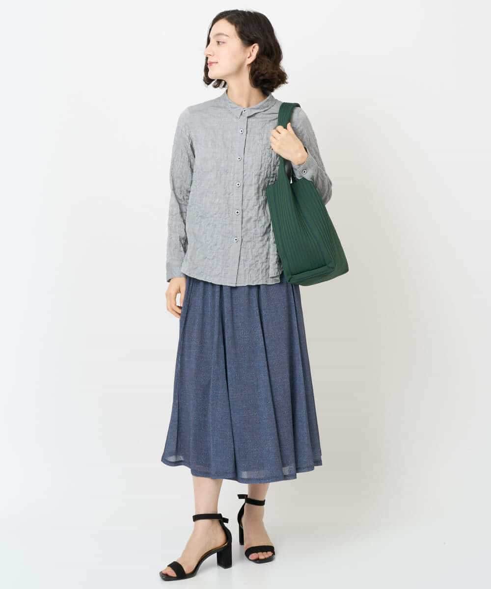NHHJB83360 GIANNI LO GIUDICE(小さいサイズ)(メゾン ドゥ サンク) [セットアップ対応]デニムライクプリントスカート ネイビー