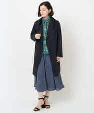 NHHJB83360 GIANNI LO GIUDICE(小さいサイズ)(メゾン ドゥ サンク) [セットアップ対応]デニムライクプリントスカート ネイビー