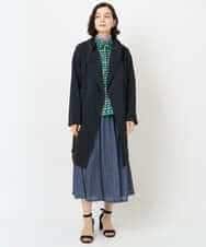 NHHJB83360 GIANNI LO GIUDICE(小さいサイズ)(メゾン ドゥ サンク) [セットアップ対応]デニムライクプリントスカート ネイビー