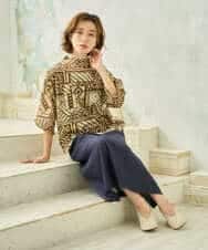 NHHJD14300 GIANNI LO GIUDICE(小さいサイズ)(メゾン ドゥ サンク) [セットアップ対応]デニムライクシャンブレースカート ネイビー