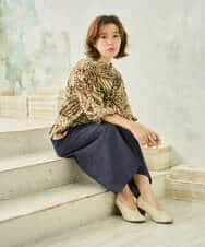 NHHJD14300 GIANNI LO GIUDICE(小さいサイズ)(メゾン ドゥ サンク) [セットアップ対応]デニムライクシャンブレースカート ネイビー