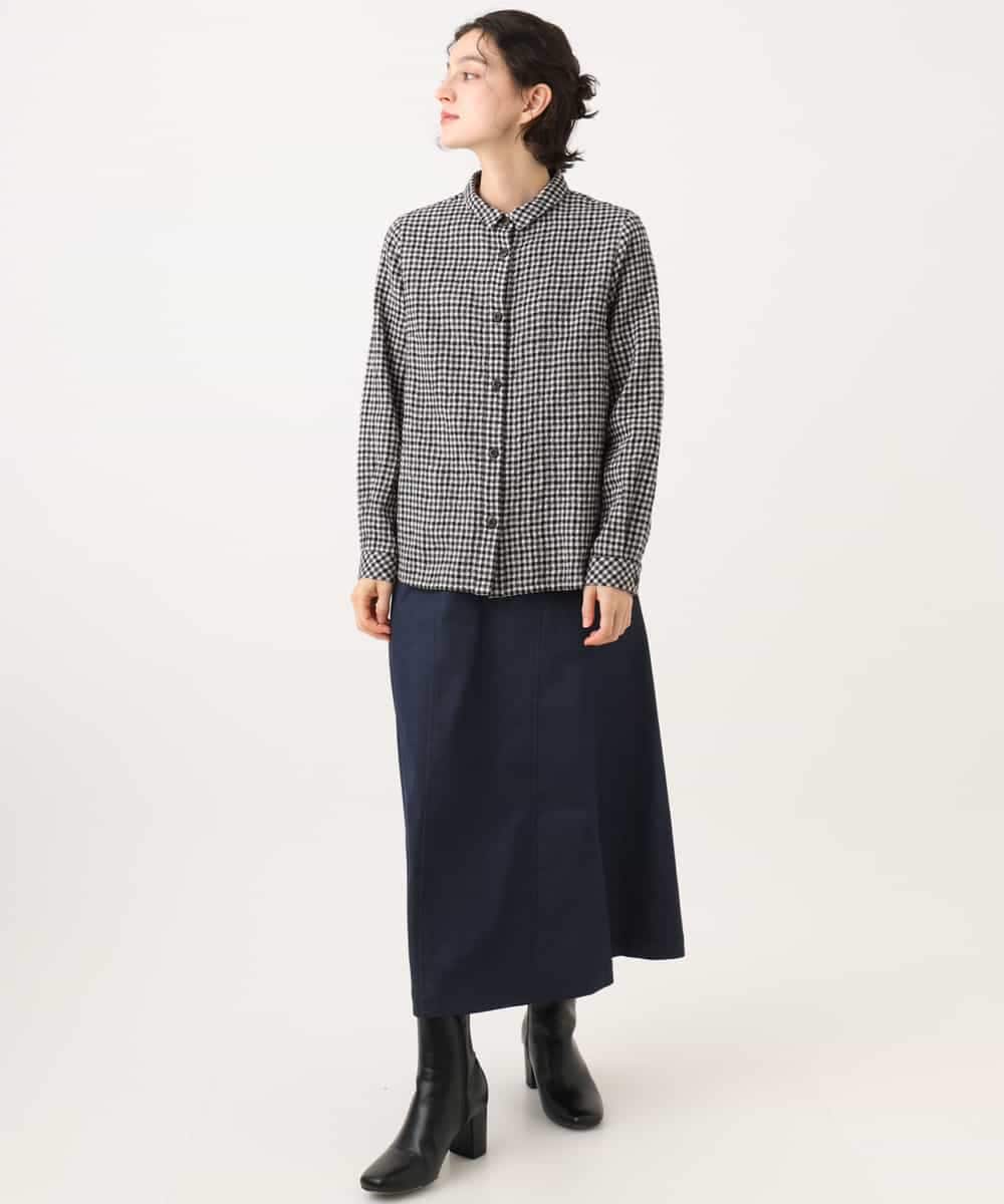 NHHJD14300 GIANNI LO GIUDICE(小さいサイズ)(メゾン ドゥ サンク) [セットアップ対応]デニムライクシャンブレースカート ネイビー