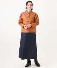 NHHJD14300 GIANNI LO GIUDICE(小さいサイズ)(メゾン ドゥ サンク) [セットアップ対応]デニムライクシャンブレースカート ネイビー
