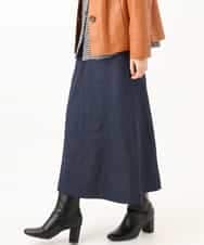 NHHJD14300 GIANNI LO GIUDICE(小さいサイズ)(メゾン ドゥ サンク) [セットアップ対応]デニムライクシャンブレースカート ネイビー