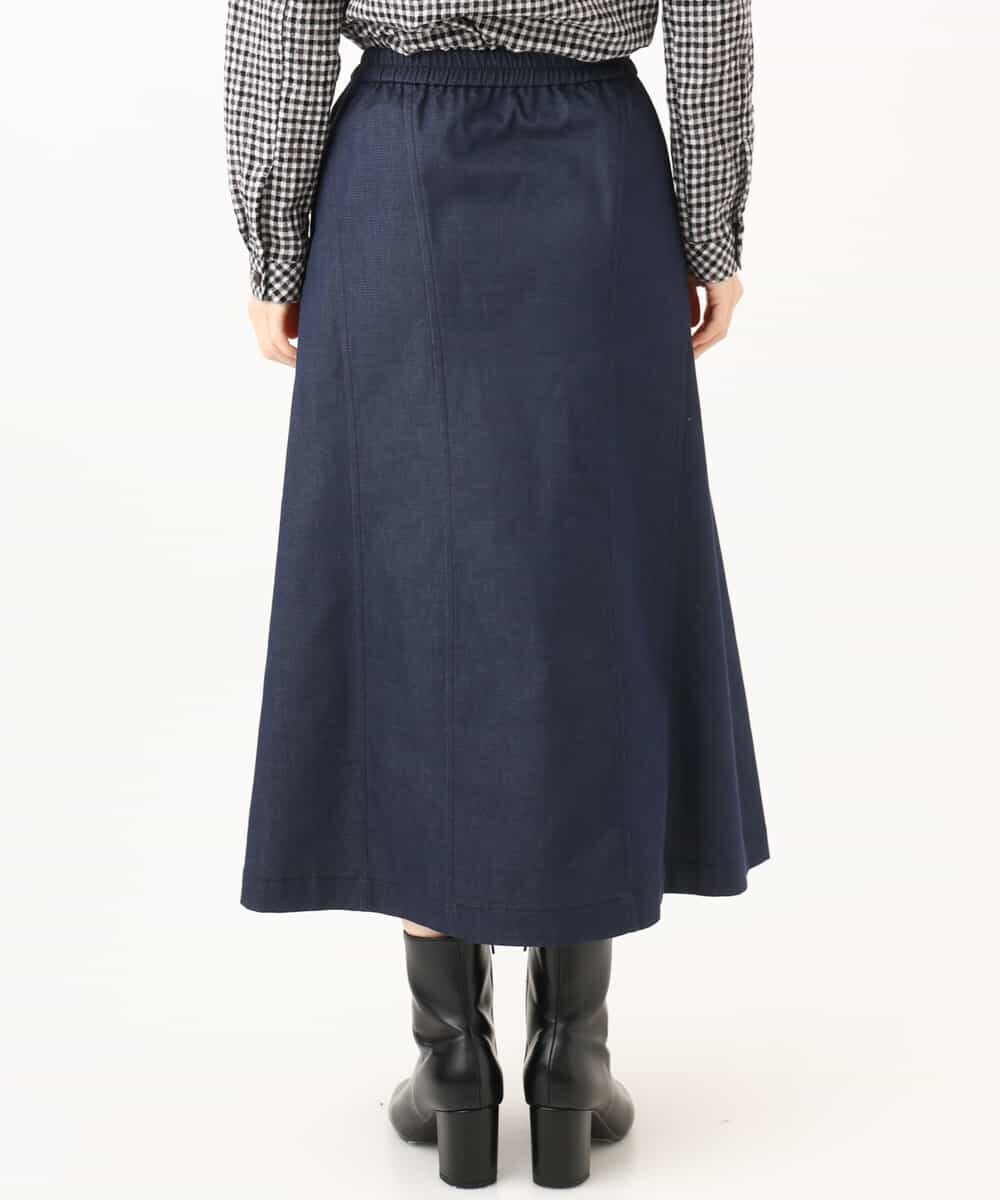 NHHJD14300 GIANNI LO GIUDICE(小さいサイズ)(メゾン ドゥ サンク) [セットアップ対応]デニムライクシャンブレースカート ネイビー