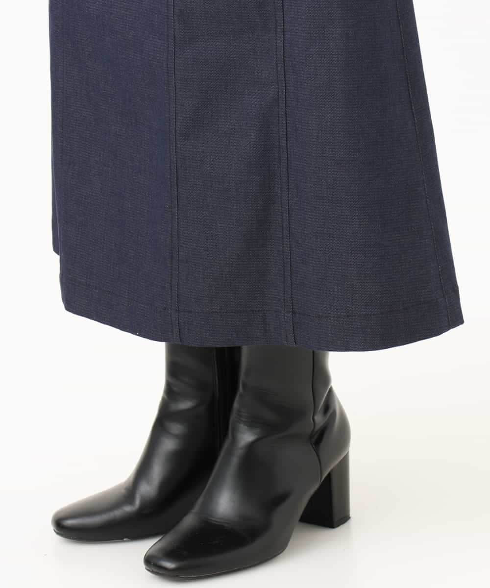 NHHJD14300 GIANNI LO GIUDICE(小さいサイズ)(メゾン ドゥ サンク) [セットアップ対応]デニムライクシャンブレースカート ネイビー