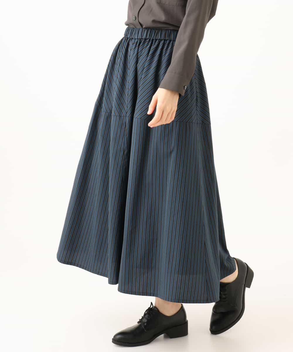 NHHJD16330 GIANNI LO GIUDICE(小さいサイズ)(メゾン ドゥ サンク) レジメンストライプスカート ベージュ