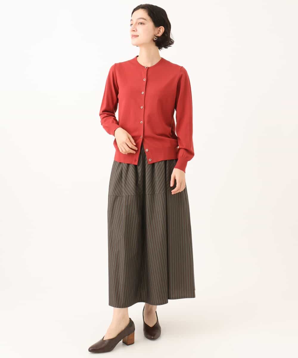 NHHJD16330 GIANNI LO GIUDICE(小さいサイズ)(メゾン ドゥ サンク) レジメンストライプスカート ベージュ