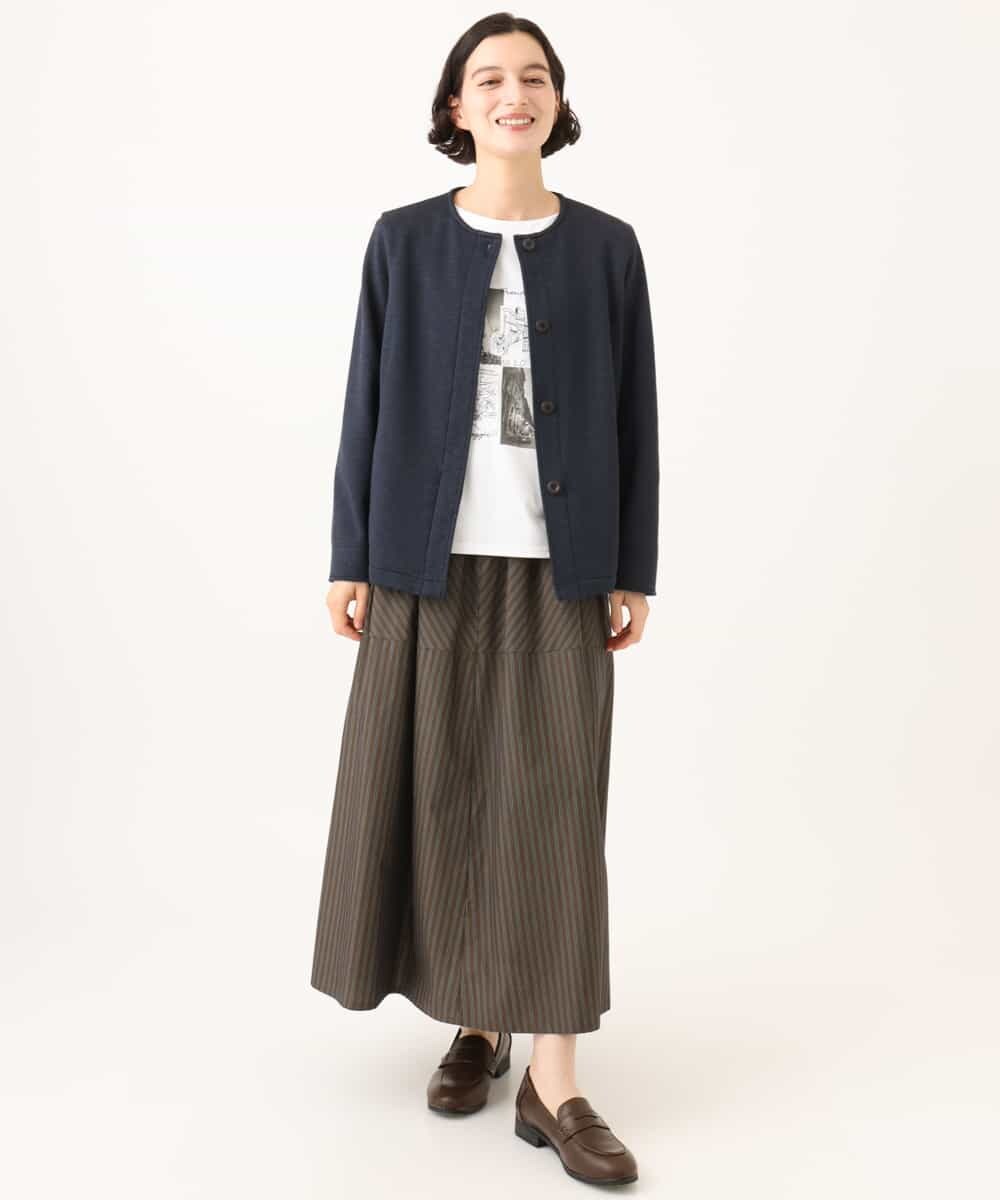 NHHJD16330 GIANNI LO GIUDICE(小さいサイズ)(メゾン ドゥ サンク) レジメンストライプスカート ベージュ