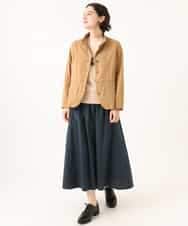 NHHJD16330 GIANNI LO GIUDICE(小さいサイズ)(メゾン ドゥ サンク) レジメンストライプスカート ベージュ