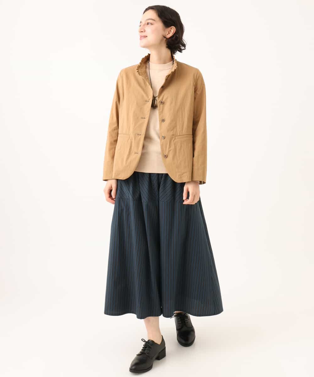 NHHJD16330 GIANNI LO GIUDICE(小さいサイズ)(メゾン ドゥ サンク) レジメンストライプスカート ベージュ