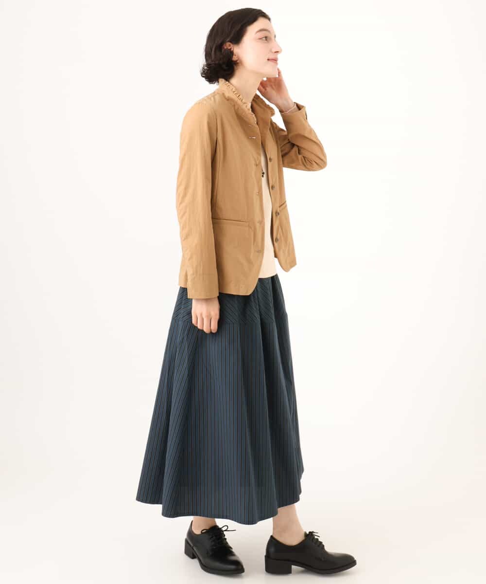 NHHJD16330 GIANNI LO GIUDICE(小さいサイズ)(メゾン ドゥ サンク) レジメンストライプスカート ベージュ