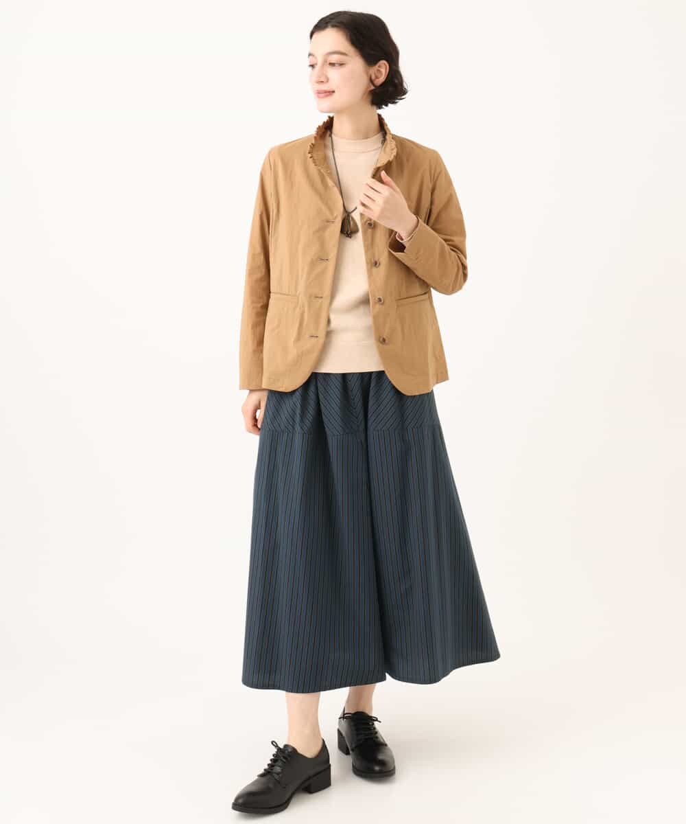 NHHJD16330 GIANNI LO GIUDICE(小さいサイズ)(メゾン ドゥ サンク) レジメンストライプスカート ベージュ