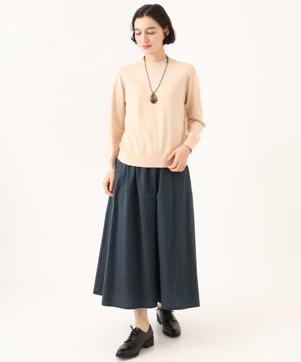 NHHJD16330 GIANNI LO GIUDICE(小さいサイズ)(メゾン ドゥ サンク) レジメンストライプスカート ベージュ