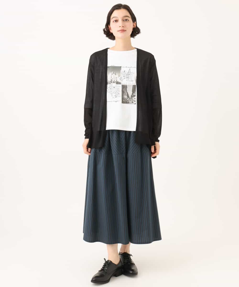 NHHJD16330 GIANNI LO GIUDICE(小さいサイズ)(メゾン ドゥ サンク) レジメンストライプスカート ベージュ