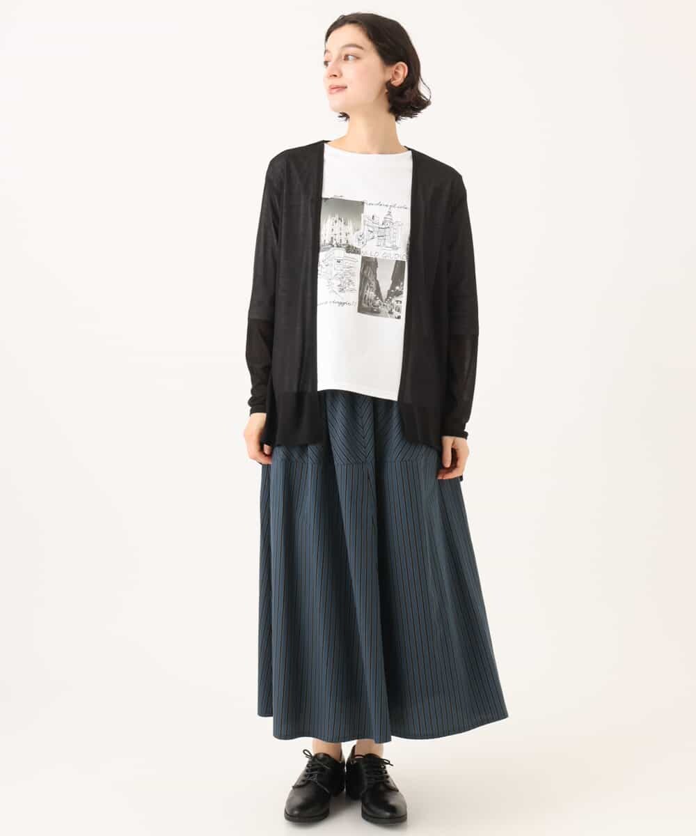 NHHJD16330 GIANNI LO GIUDICE(小さいサイズ)(メゾン ドゥ サンク) レジメンストライプスカート ベージュ