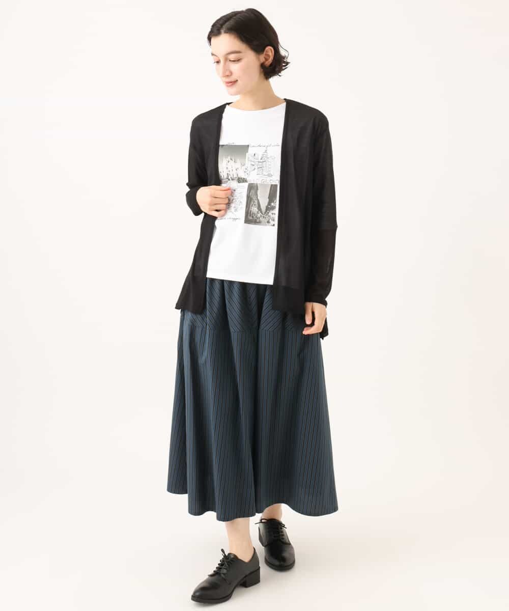 NHHJD16330 GIANNI LO GIUDICE(小さいサイズ)(メゾン ドゥ サンク) レジメンストライプスカート ベージュ