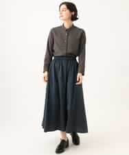 NHHJD16330 GIANNI LO GIUDICE(小さいサイズ)(メゾン ドゥ サンク) レジメンストライプスカート ベージュ