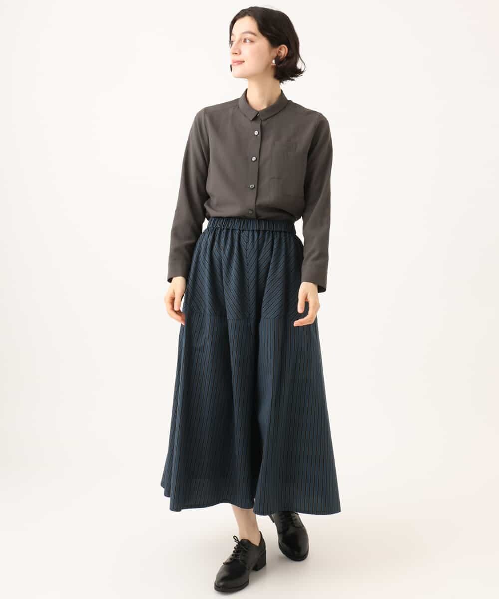 NHHJD16330 GIANNI LO GIUDICE(小さいサイズ)(メゾン ドゥ サンク) レジメンストライプスカート ベージュ