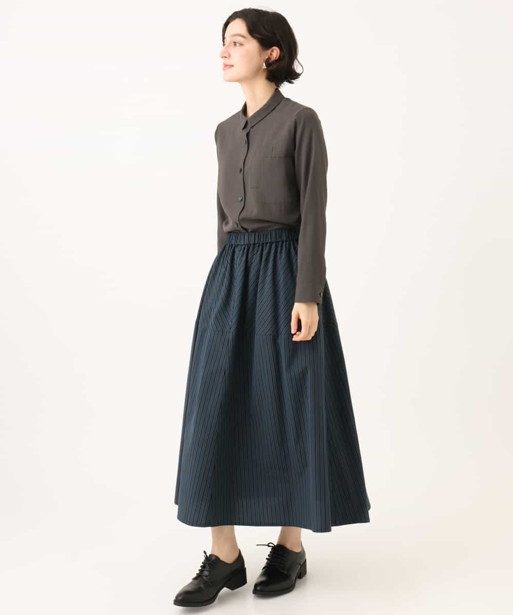 NHHJD16330 GIANNI LO GIUDICE(小さいサイズ)(メゾン ドゥ サンク) レジメンストライプスカート ベージュ