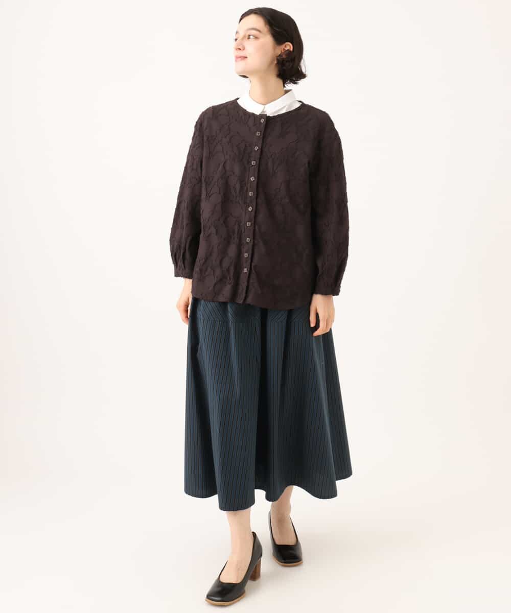 NHHJD16330 GIANNI LO GIUDICE(小さいサイズ)(メゾン ドゥ サンク) レジメンストライプスカート ベージュ
