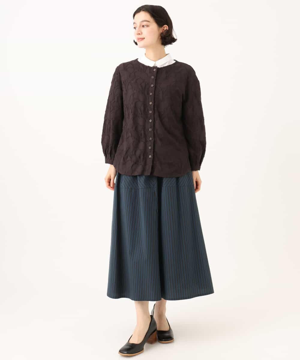 NHHJD16330 GIANNI LO GIUDICE(小さいサイズ)(メゾン ドゥ サンク) レジメンストライプスカート ベージュ