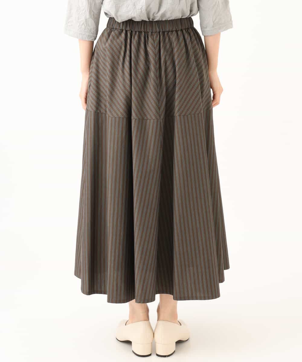 NHHJD16330 GIANNI LO GIUDICE(小さいサイズ)(メゾン ドゥ サンク) レジメンストライプスカート ベージュ