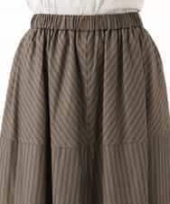 NHHJD16330 GIANNI LO GIUDICE(小さいサイズ)(メゾン ドゥ サンク) レジメンストライプスカート ベージュ