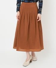 NHHJS01270 GIANNI LO GIUDICE(小さいサイズ)(メゾン ドゥ サンク) [日本製]ペーパークロスナイロンスカート オレンジブラウン