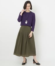 NHHJS01270 GIANNI LO GIUDICE(小さいサイズ)(メゾン ドゥ サンク) [日本製]ペーパークロスナイロンスカート オレンジブラウン