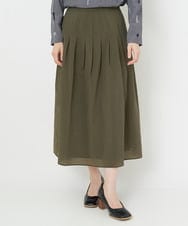 NHHJS01270 GIANNI LO GIUDICE(小さいサイズ)(メゾン ドゥ サンク) [日本製]ペーパークロスナイロンスカート オレンジブラウン