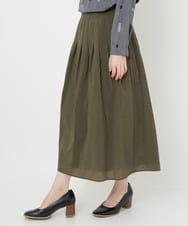 NHHJS01270 GIANNI LO GIUDICE(小さいサイズ)(メゾン ドゥ サンク) [日本製]ペーパークロスナイロンスカート オレンジブラウン