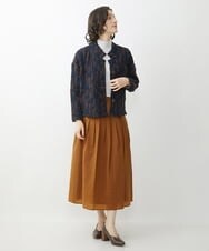 NHHJS01270 GIANNI LO GIUDICE(小さいサイズ)(メゾン ドゥ サンク) [日本製]ペーパークロスナイロンスカート オレンジブラウン