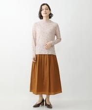 NHHJS01270 GIANNI LO GIUDICE(小さいサイズ)(メゾン ドゥ サンク) [日本製]ペーパークロスナイロンスカート オレンジブラウン