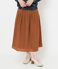 NHHJS01270 GIANNI LO GIUDICE(小さいサイズ)(メゾン ドゥ サンク) [日本製]ペーパークロスナイロンスカート オレンジブラウン