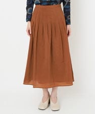 NHHJS01270 GIANNI LO GIUDICE(小さいサイズ)(メゾン ドゥ サンク) [日本製]ペーパークロスナイロンスカート オレンジブラウン